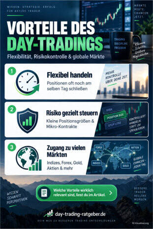Vorteile des Day-Tradings: Flexibilität, Risikokontrolle & Marktzugang - Overnight Risiko vermeiden
