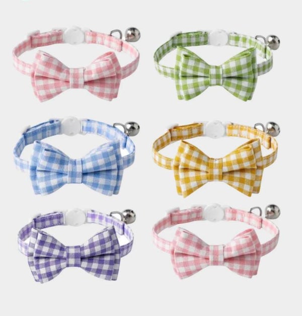 Plaid Collar With Safety Buckle