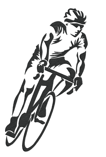 Motif broderie machine CYCLISTE