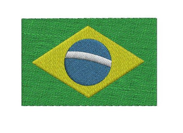 Motif broderie machine DRAPEAU BRESIL
