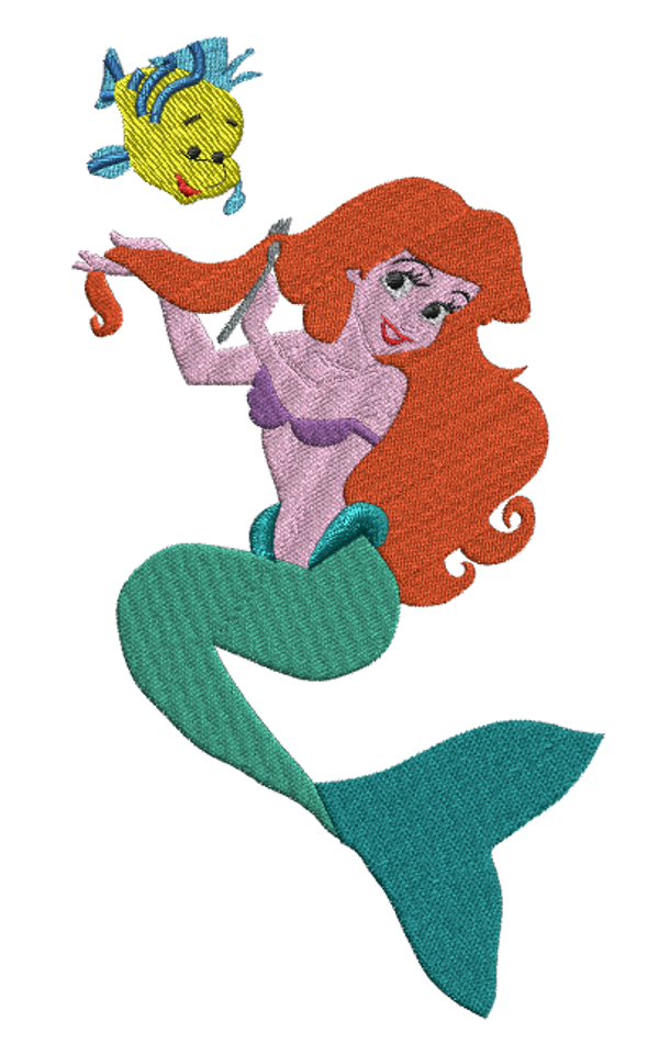 Motif broderie machine LA PETITE SIRENE