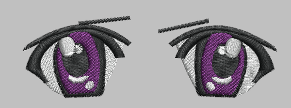 Motif broderie machine MANGA YEUX