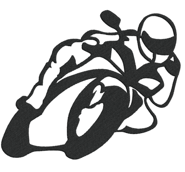 Motif broderie machine MOTO DE SPORT