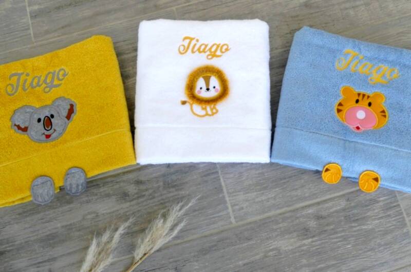 motif broderie animaux prénoms brodés