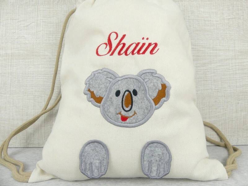Sac à dos pour enfant à personnaliser avec koala et prénom