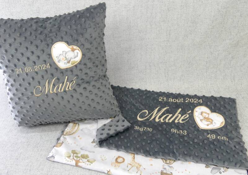 cadeau naissance personnalisé prénom broderie