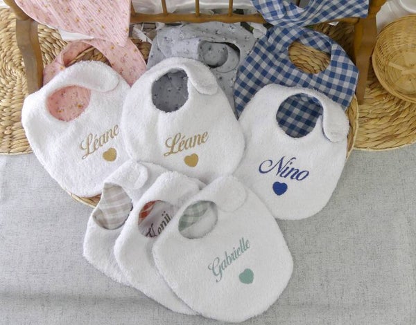 Bavoir et bandana Eponge et Double gaze le pack de 3