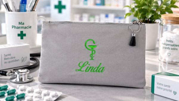 Pochette médicale personnalisée brodée