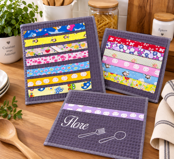 Serviette enfant personnalisée brodée – École, cantine & maison