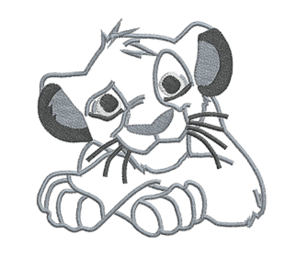 Motif broderie machine SIMBA PATTES