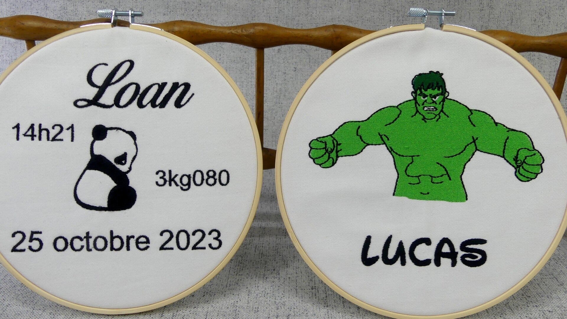 Cadre disney hulk brodé