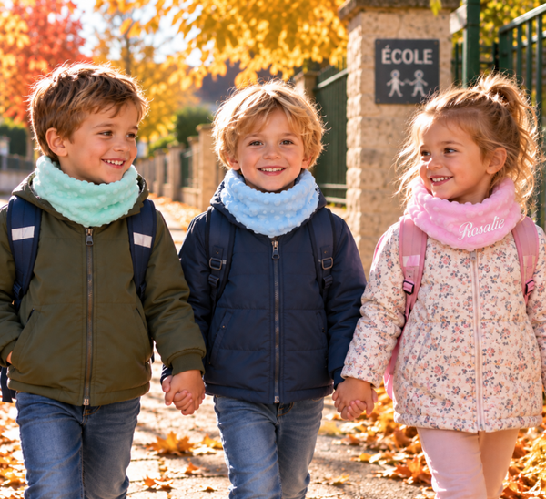 Tour de cou enfant personnalisé – Prénom brodé