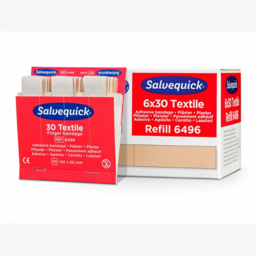 Salvequick navulling lange vingerpleister 6496 - Doos 6 x 30 stuks