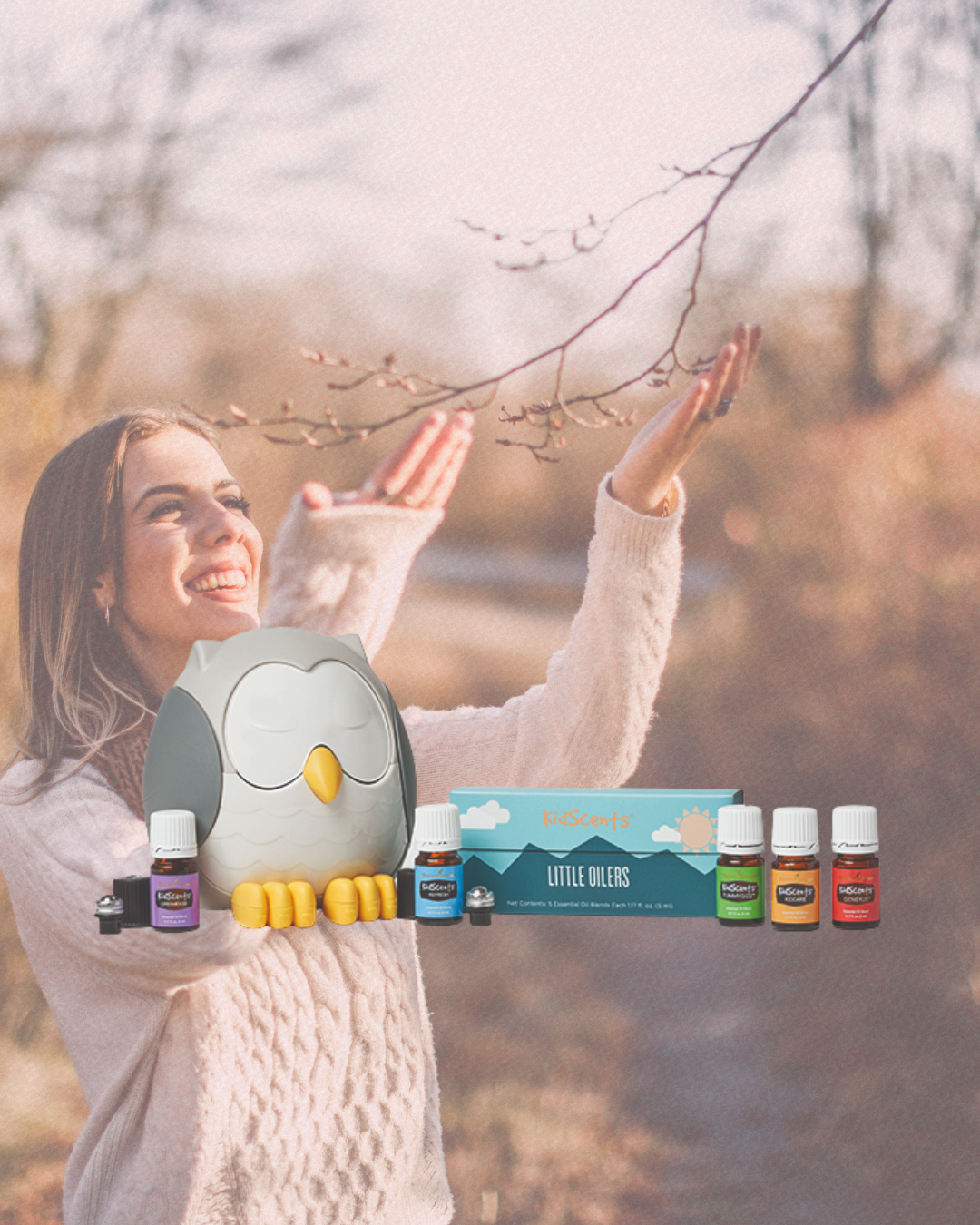 Starter Kit with Feather the Owl Ultrasonic Diffuser