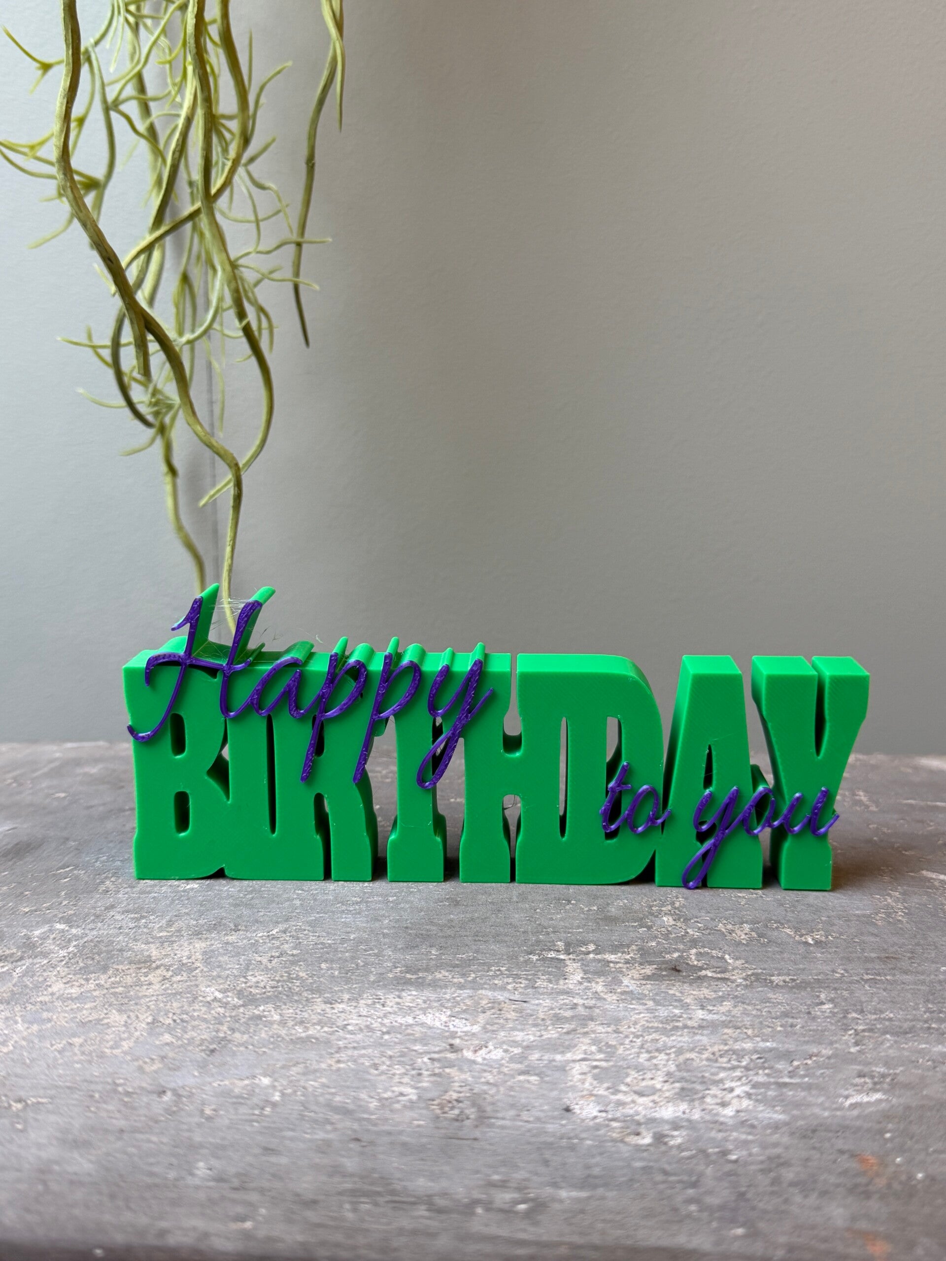 "Happy birthday to you" Word art