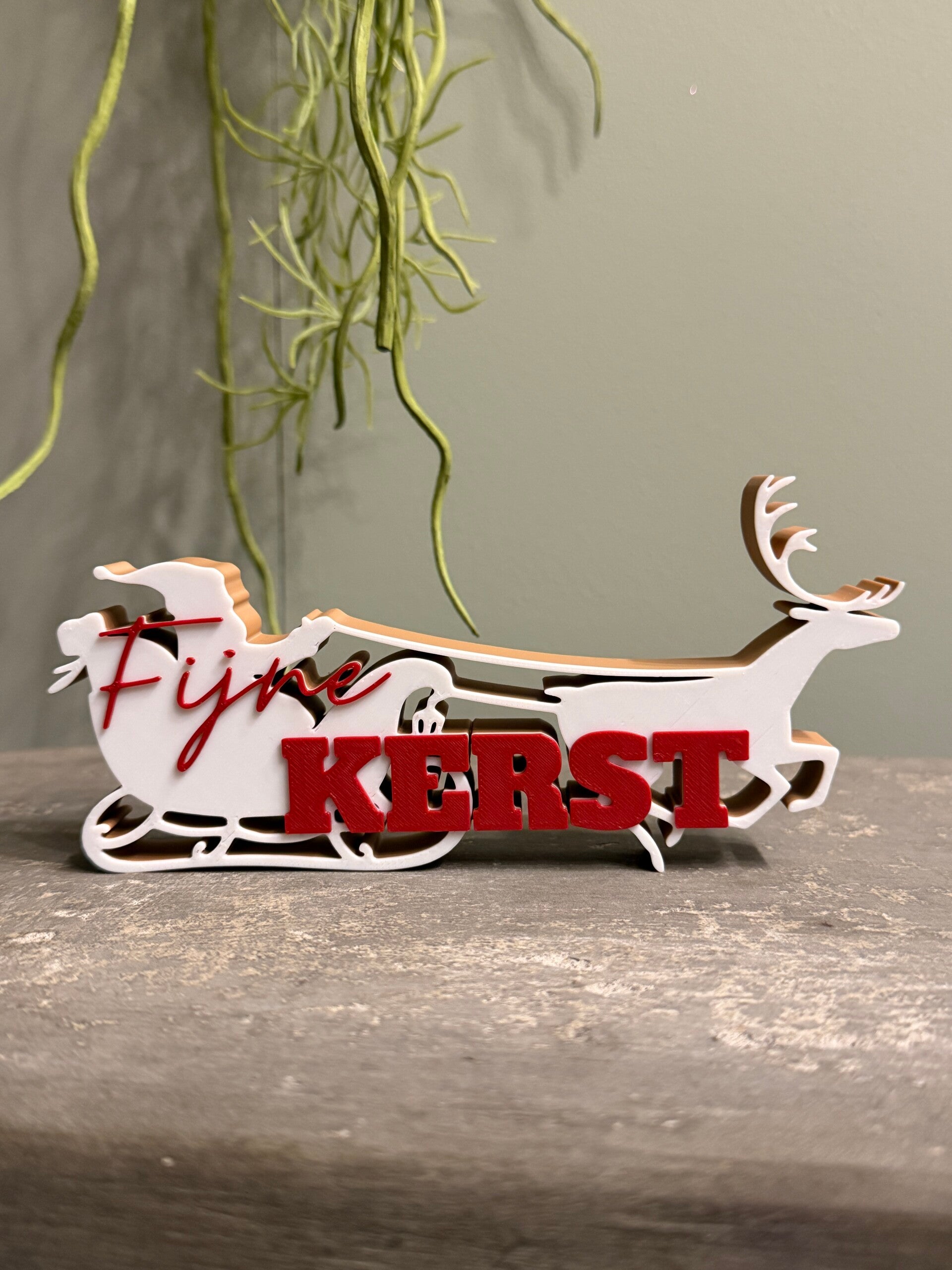 "Fijne Kerst Rendier" Word art