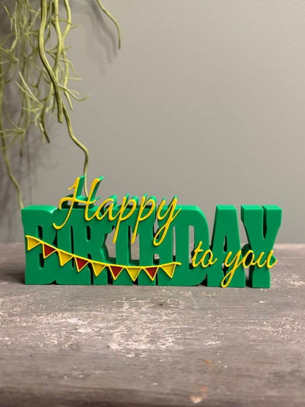 "Happy birthday to you" Word art