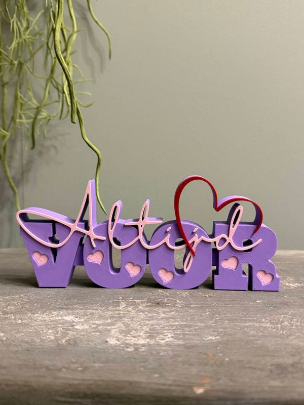 "Voor altijd" Word art