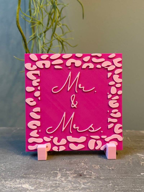 Hip tegeltje "Mr. & Mrs."