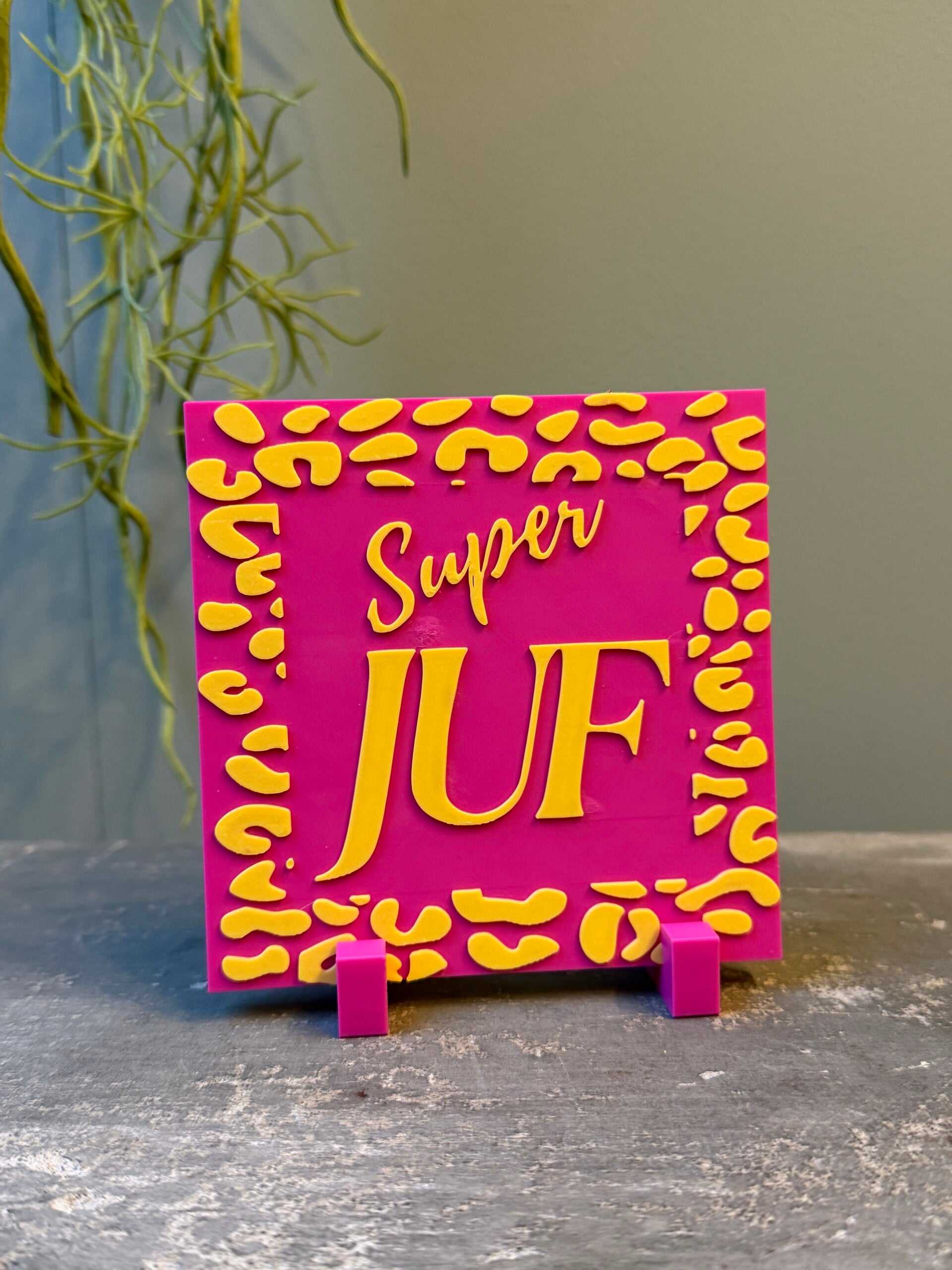 Hip tegeltje "Super Juf"