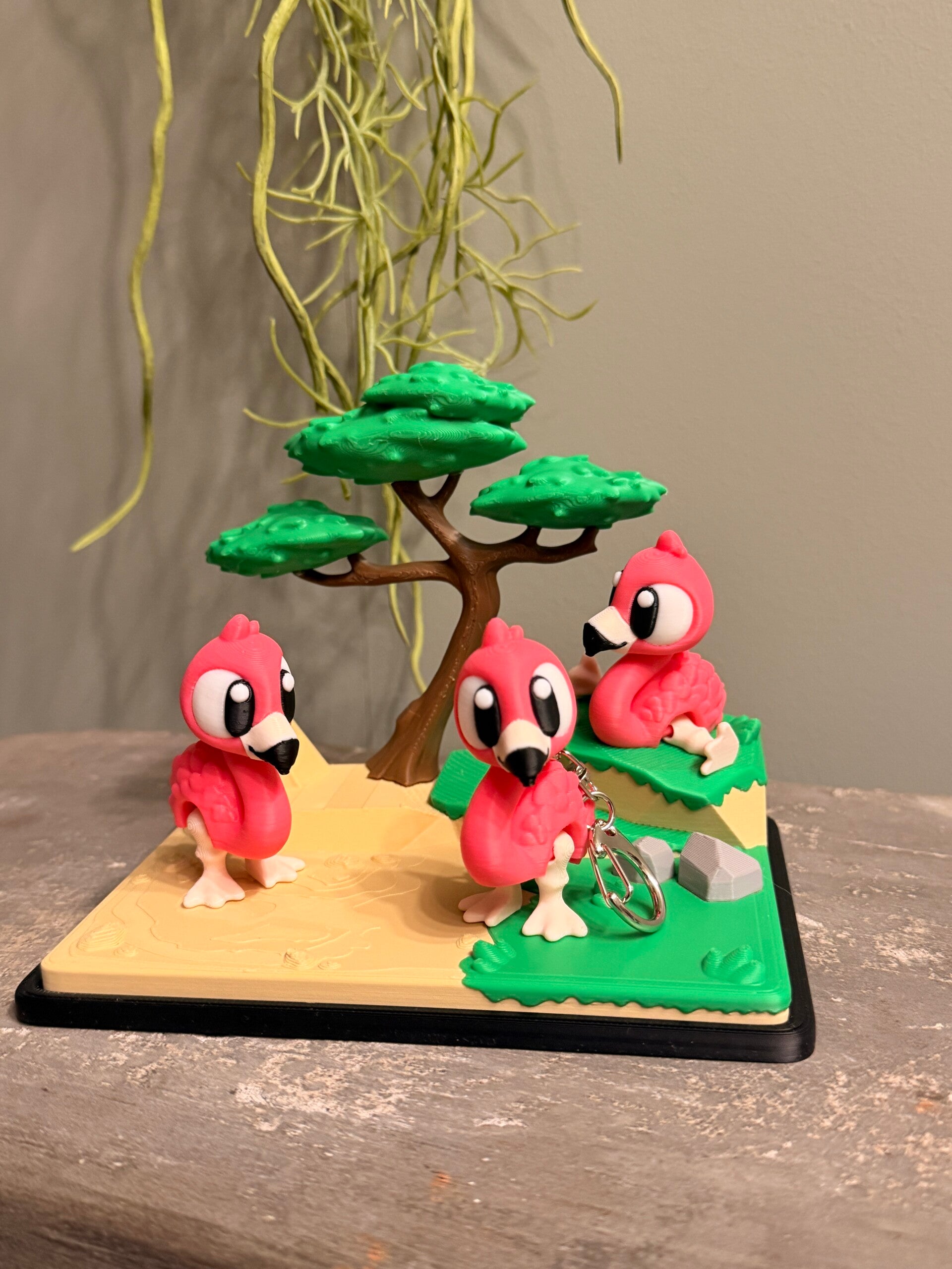 Flamingo sleutelhanger