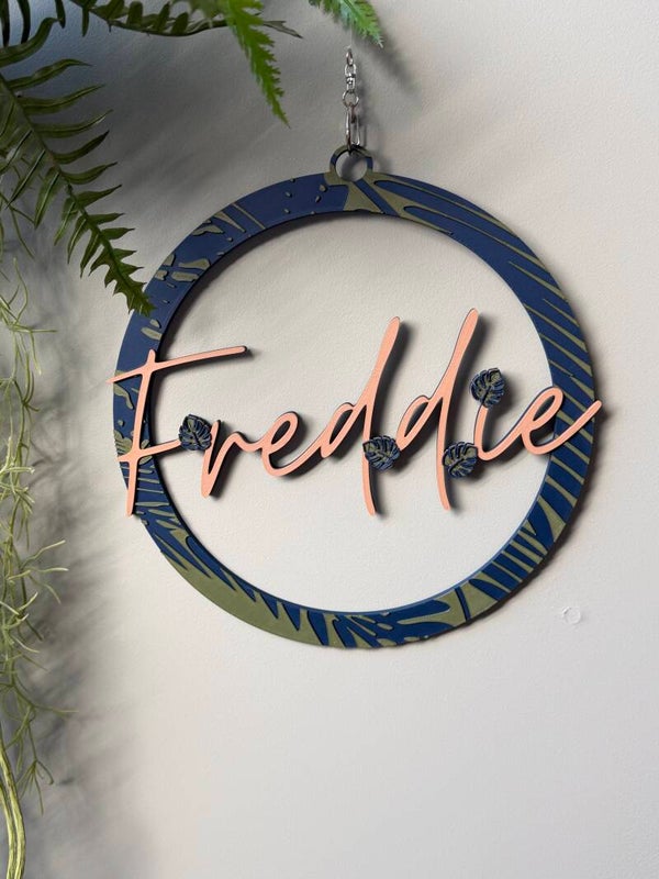 Gepersonaliseerde muurcirkel Jongen