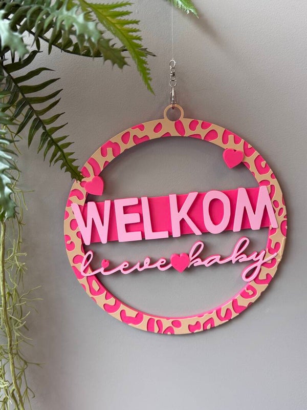 Welkom Baby muurcirkel Meisje