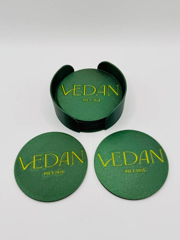 Onderzetter gepersonaliseerd met naam of logo