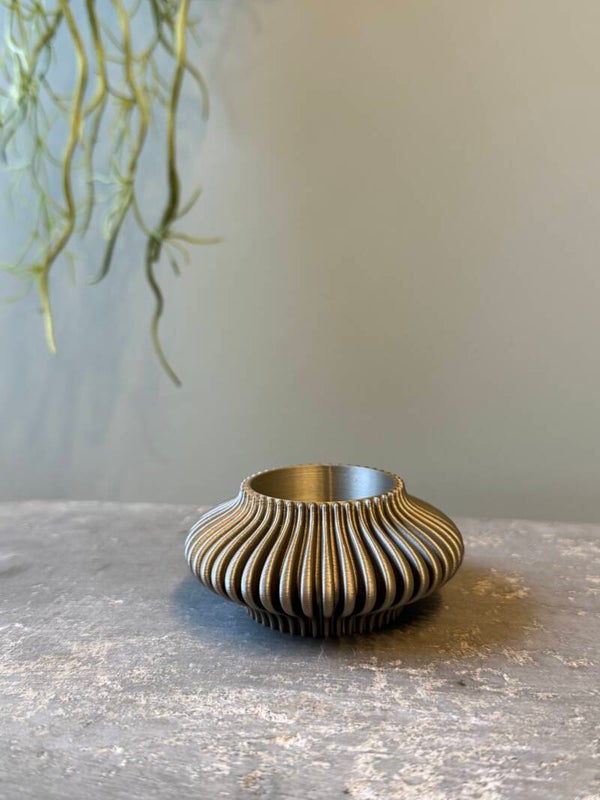 Waxinelichthouder "modern wave"