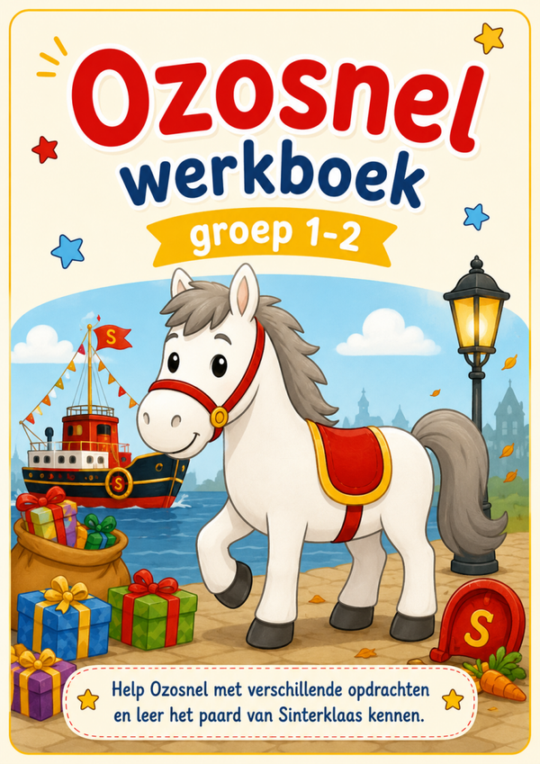 Ozosnel Werkboek Groep 1-2 – Sinterklaas werkboek voor kleuters