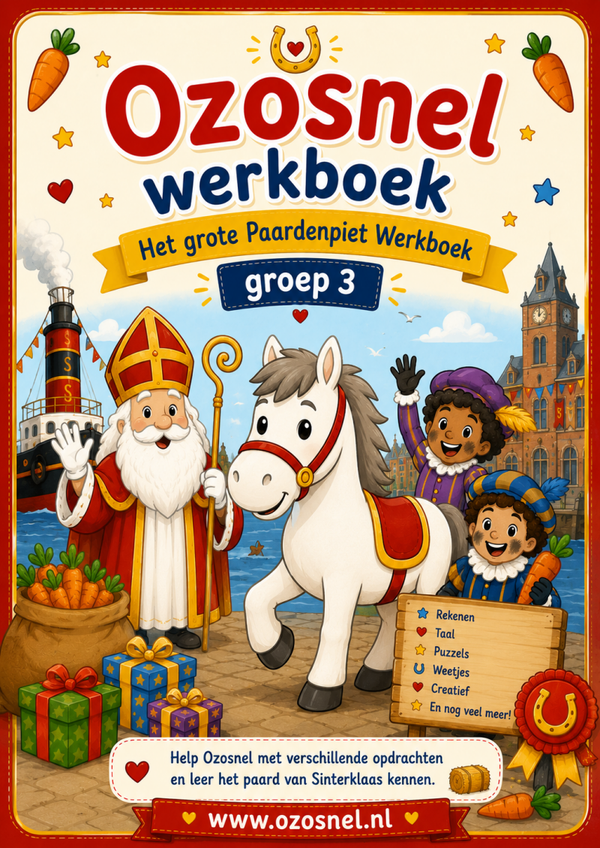 Ozosnel Werkboek Groep 3 – Sinterklaas werkboek voor de basisschool