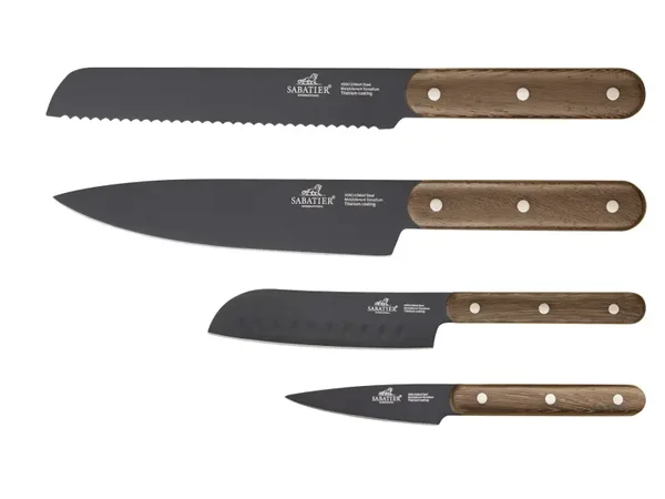 Lion Sabatier Phenix Walnut kniver - 4 deler