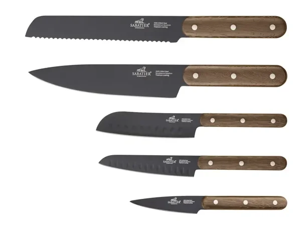 Lion Sabatier Phenix Wlnut kniver - 5 deler