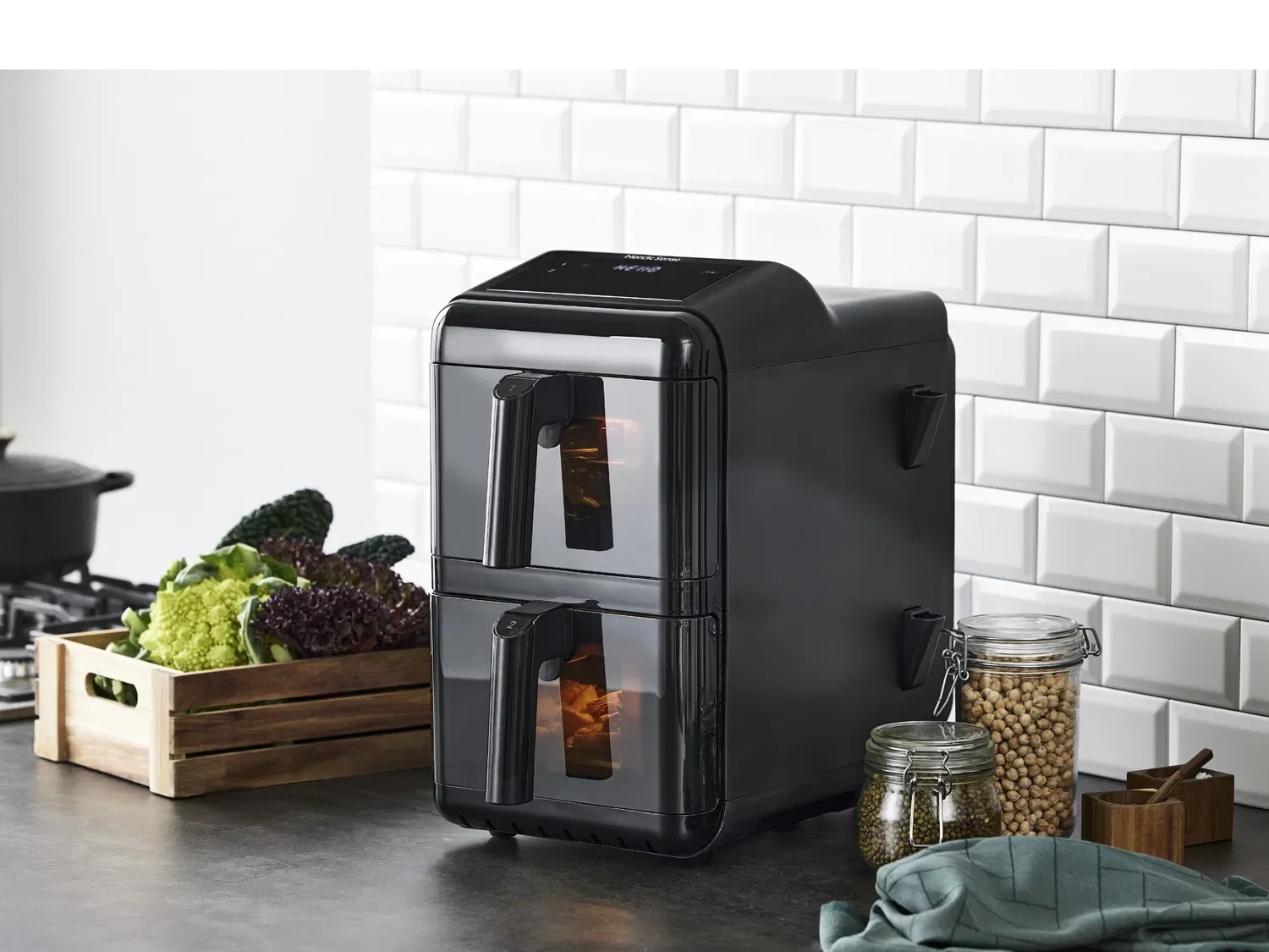 Nordic Sense Airfryer Doublestack – dobbelt kapasitet, dobbelt fleksibilitet