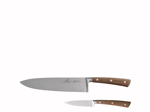 Lion Sabatier Gemini Walnut kniver - 2 deler