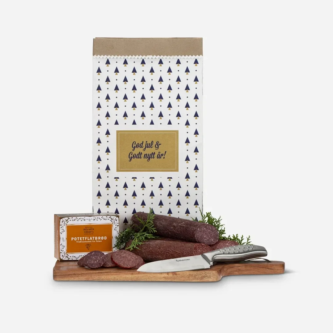 2 stk. Spekepølser med Brett og Kniv – Rå smak og rustikk stil