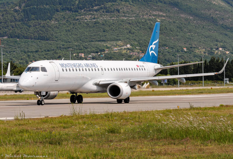 4O-AOA -- Embraer 195 -- Montenegro Airlines