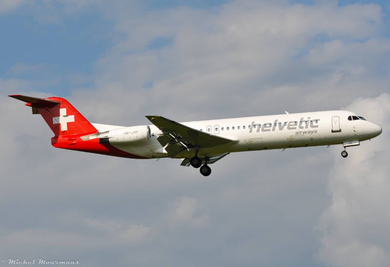 HB-JVF -- Fokker 100 -- Helvetic Airways
