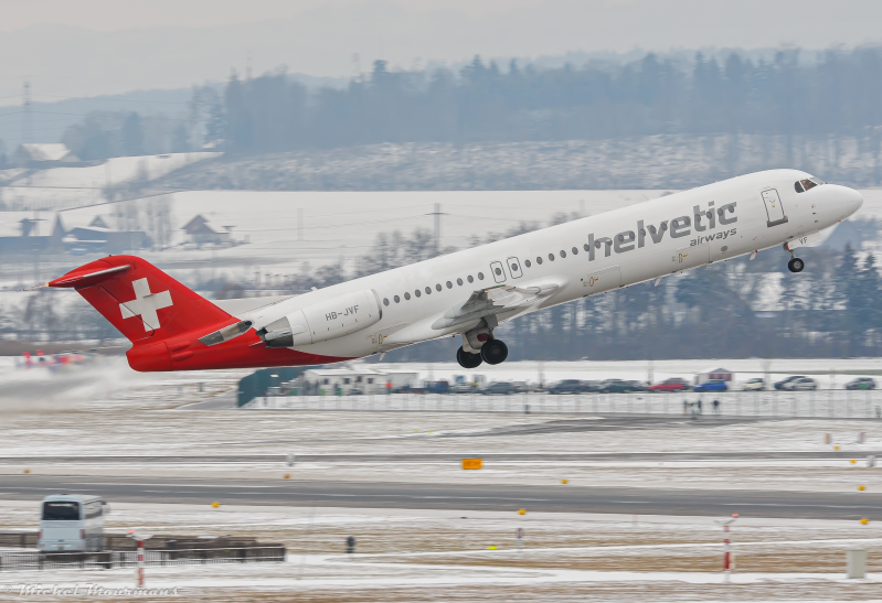 HB-JVF -- Fokker 100 -- Helvetic Airways