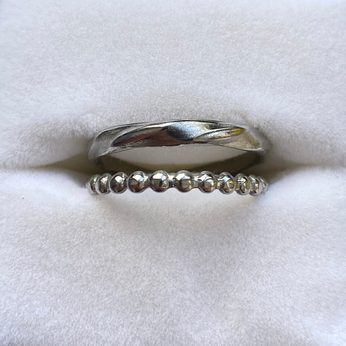 Silver dot ring