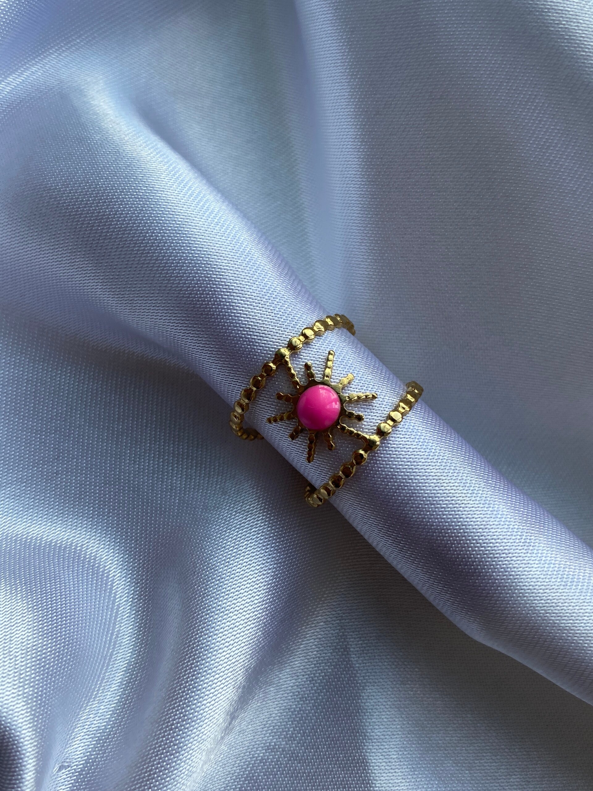 Pink sun ring