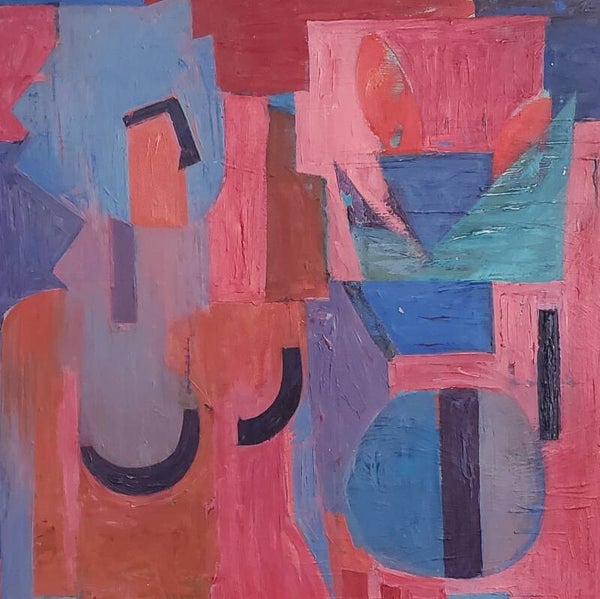 Femme au bouquet • GEORGES AKOPIAN • 83x68cm