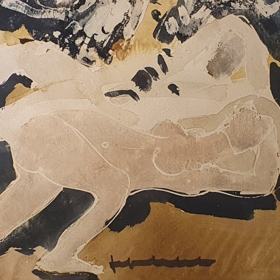 Le repos des semeuses • Jeff FRIBOULET • 38x30cm