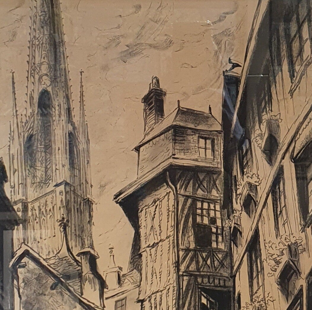 Rue du Halage, Rouen • Pierre Le TRIVIDIC • 36x55cm