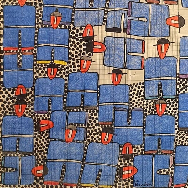 La Foule • Alain Michel BOUCHER • 34x45cm