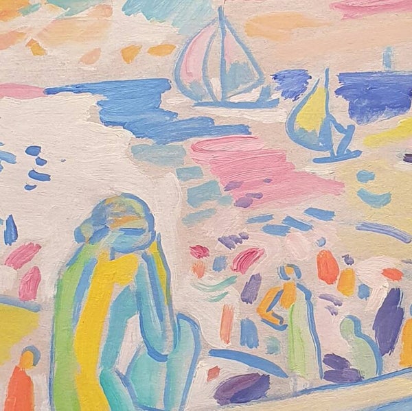 Irina à la plage • Guennadi GLAKHTEEV • 44x35cm