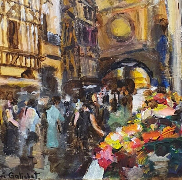 Rue du Gros Horloge, Rouen • André GALICHET • 26x35cm