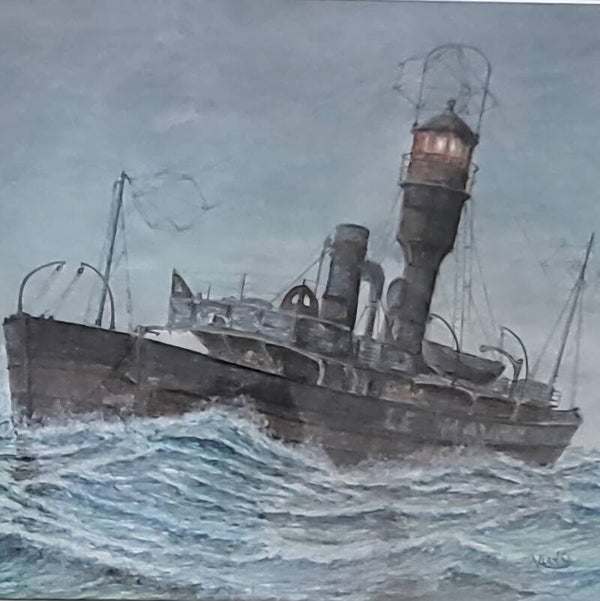 Le Bateau Feu du Havre - Bernard CADINOT "Kerno" - 65x47cm