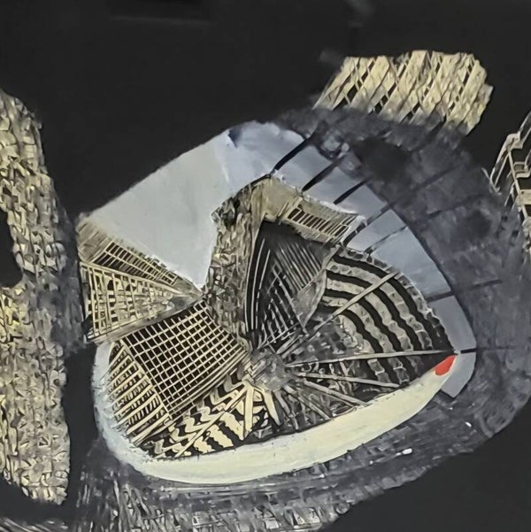 Ville tournoyante - Christian PERREAU - 48x35cm