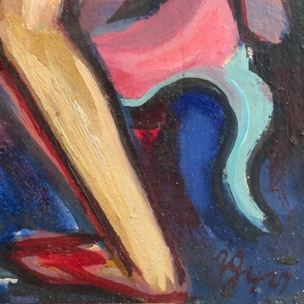 Nu dans un interieur - Roland GAUBERT - 53x24cm